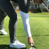 LONG DRIVER White Full Arm UV Cooling Golf Sleeves