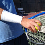 TOPSPIN White 6 Inch Tennis Wrist Sleeves