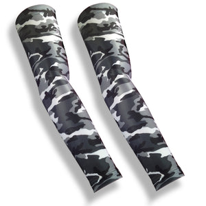 SPIKE BLOCKER Grey Camo Volleyball Full Arm Protection Sleeves