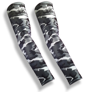 iM Sports MILER Grey Camo Pattern Full Arm Sleeves