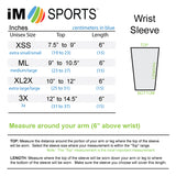 Wrist 6 Inch Tennis Recovery Sleeves Size Chart