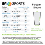 im sports forearm size chart for volleyball arm sleeves