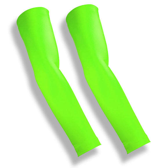 CROSSOVER Neon Green Basketball Shooter Arm Covers