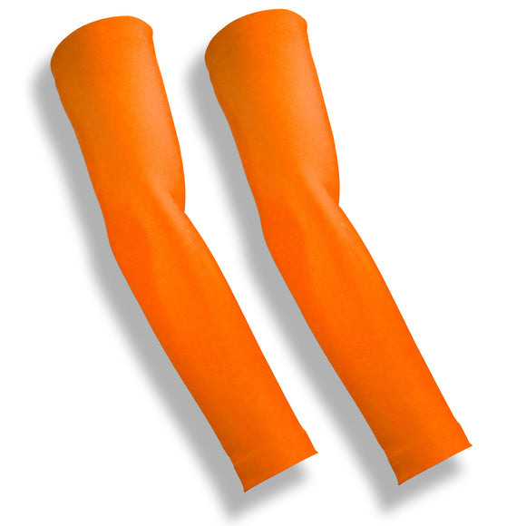 CROSSOVER Neon Orange Basketball Arm Covers
