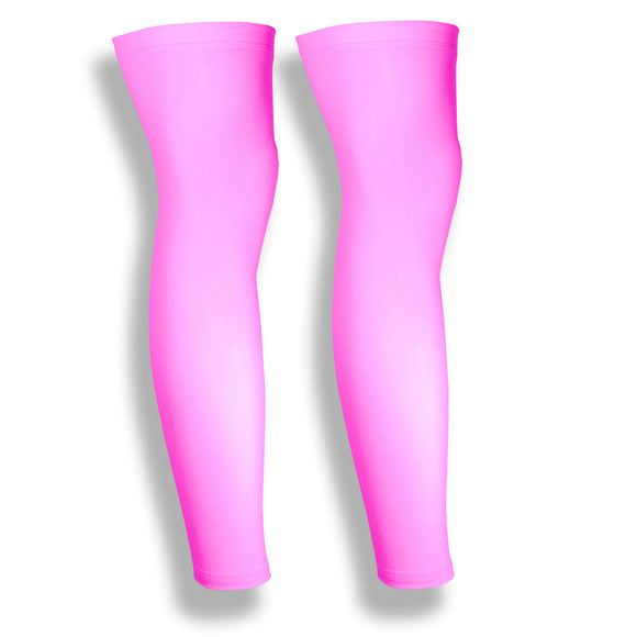 pink full leg cycling sleeves