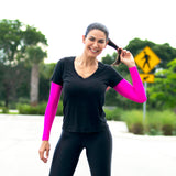 womens arm sleeves for running compression