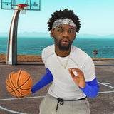 CROSSOVER Royal Blue Basketball Recovery Sleeves