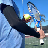 black full arm tennis arm covers by im sports