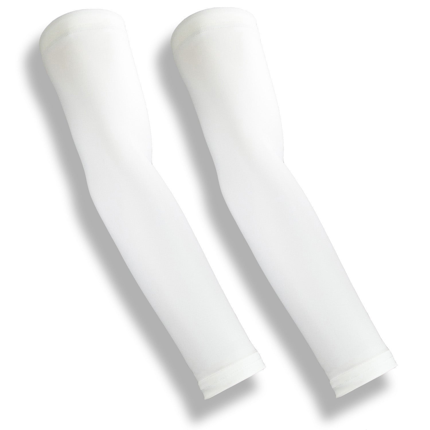 White Full Arm Golf Sleeves, Cooling Arm Sleeves