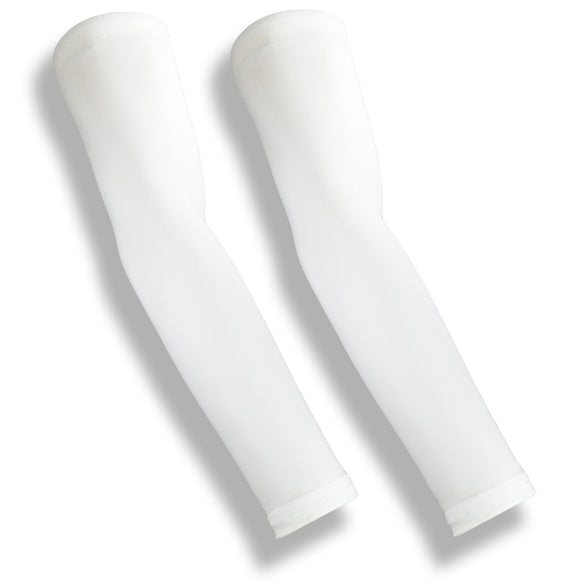 White Full Arm UV Cooling Golf Sleeves