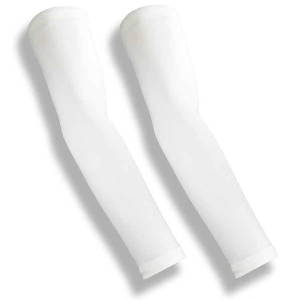 LONG DRIVER White Full Arm UV Cooling Golf Sleeves