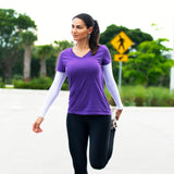 womens white running sleeves for mild compression