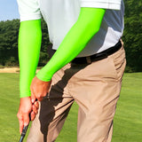 neon green arm coolers for golfers